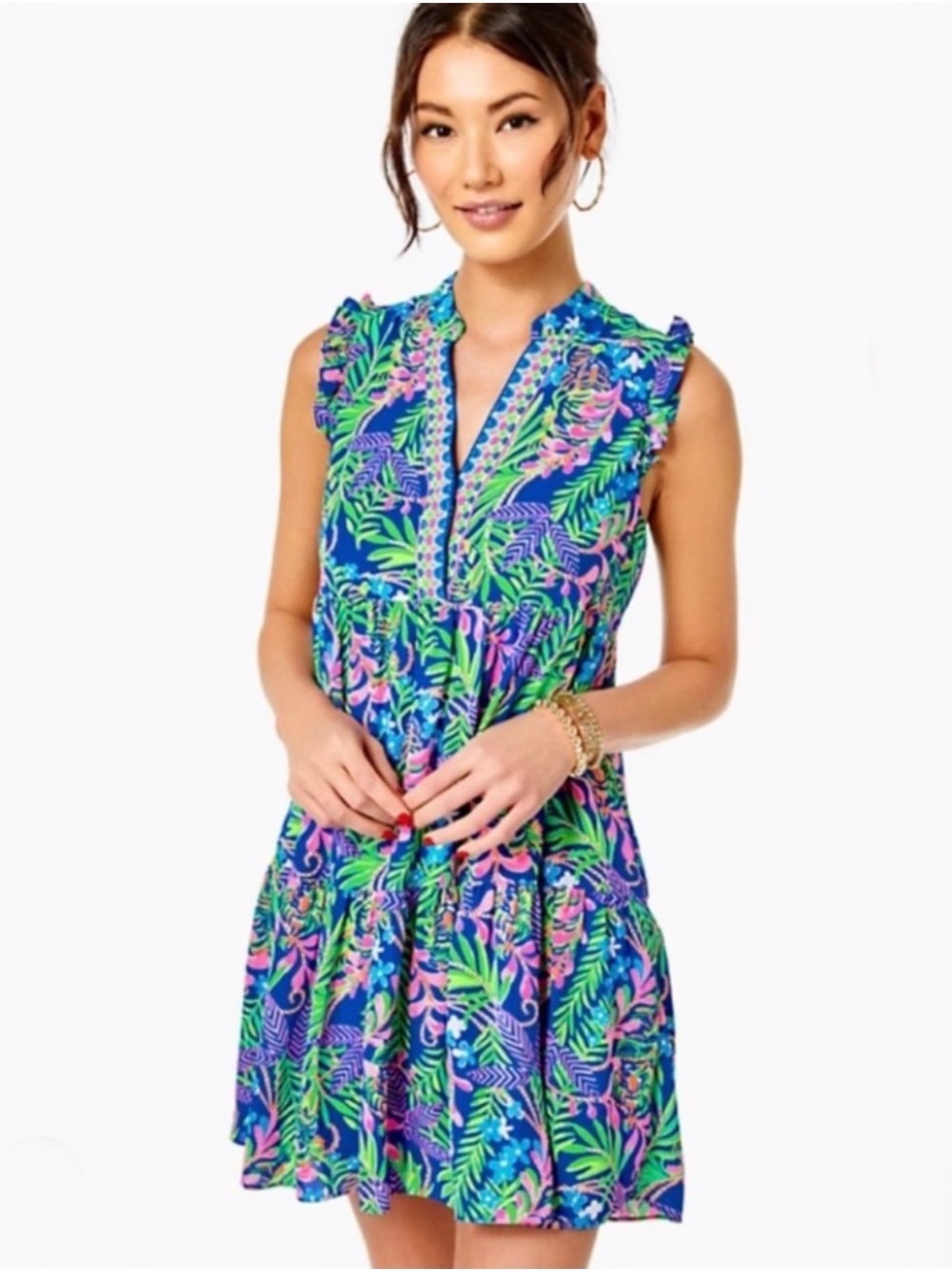 Lilly Pulitzer Briela Lileeze Swing Dress S Borealis Blue How You Like Me Prowl